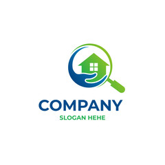 Simple logo design for building and house structure foundation inspection service symbol