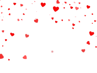 Png red heart confetti falling stock royalty freenew image isolated on transparent background