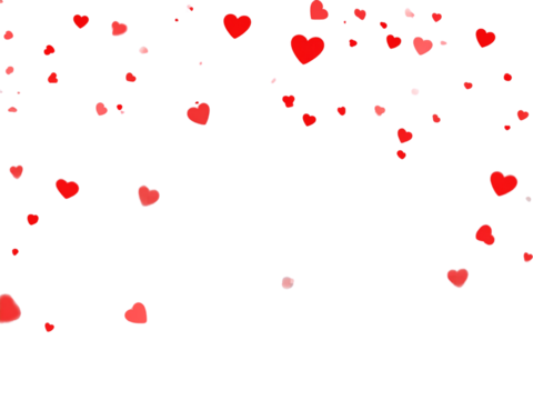 Png red heart confetti falling stock royalty freenew image isolated on transparent background