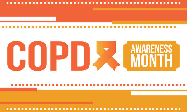 COPD Awareness Month in November. Chronic Obstructive Pulmonary Disease. Celebrated annual in United States. Medical health care and awareness design. Poster, card, banner and background. Vector