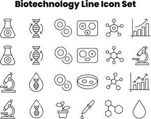 Synthetic Biology Molecular Structure Icon with Innovation