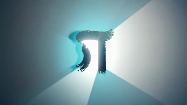 An abstract image shows a stylized brushstroke form, with light shining through the negative space
