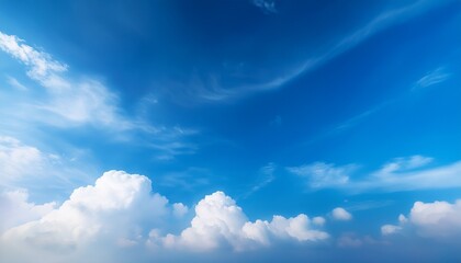 Fototapeta premium A Serene Sky With Soft Clouds And A Gradient Of Blue Hues