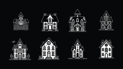 Creepy Abandoned House Vector Pack