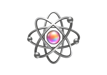 Atomic structure symbol isolated on transparent background