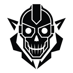 skull   logo on white background