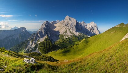 Fototapeta premium Leoganger Steinberge Mit Hochstem Gipfel Birnhorn Im Salzburger Land Osterreich Im Sommer