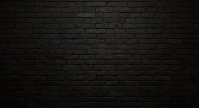 Black brick wall texture background dark grunge brickwork backdrop for design photos
