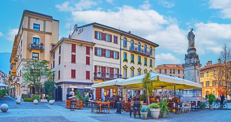 Alessandro Volta Square panorama, Como, Lombardy, Italy