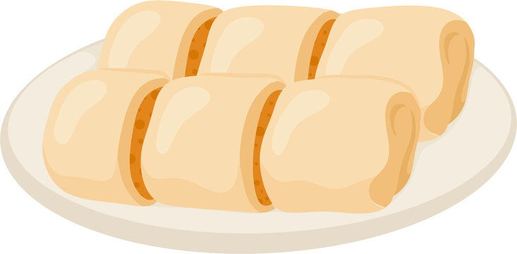 illustration popiah spring roll