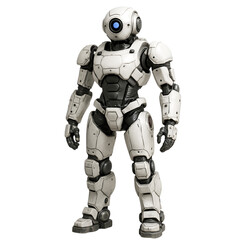 Humanoid robot standing upright in a neutral pose  