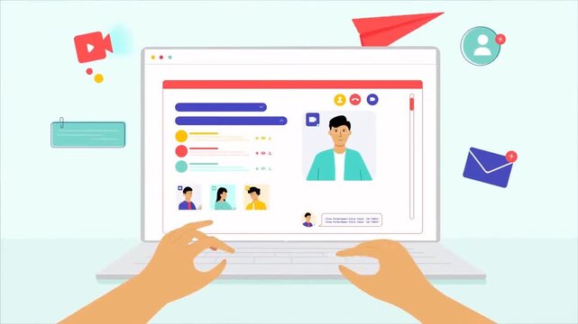 Online job application and digital recruitment &ndash; human resources and hiring process concept animation