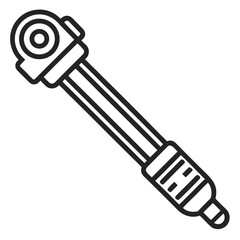 torque wrench car repair tool line icon
