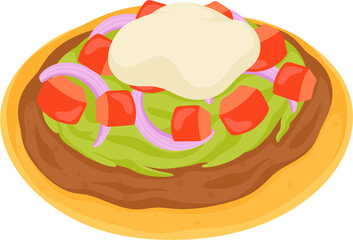 illustration tostada food
