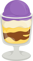 illustration halo halo dessert