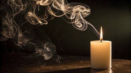 burning candle in the dark