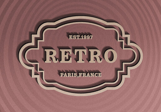 Vintage Movie Text Effect Mockup