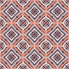 Seamless Ikat ethnic traditional Textile pattern geometric abstract folklore ornament Tribal ethnic illustration background design for print, clothing, scarf
