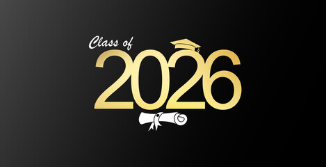 Congratulations Class of 2026 graduation quotes Typography Background