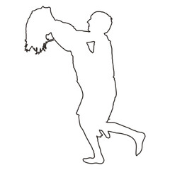 Icon holding a romantic partner line_2