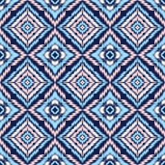 Seamless Ikat ethnic traditional Textile pattern geometric abstract folklore ornament Tribal ethnic illustration background design for print, clothing, scarf