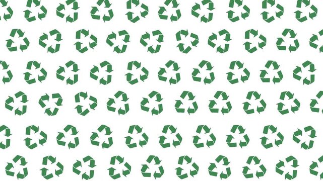 Recycle pattern features ecofriendly symbols for seamless designs, perfect for sustainable packaging, banners, reusable products, and recycling campaigns.