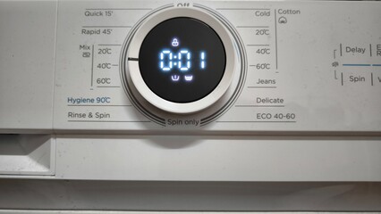 washing machine control panel