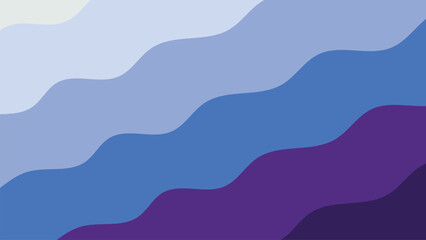 Abstract Wavy Background with Cool Tone Color Palette and Smooth Gradient