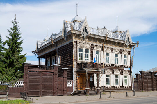 IRKUTSK, RUSSIA - SEPTEMBER 29, 2025: Lace House (House of Europe Historical and Local History Center) on September day