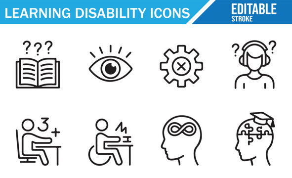 Learnign Disability Icon Symbols For Learning Disabilities
