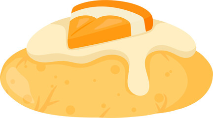 illustration orange cookie