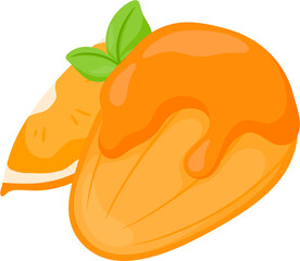 illustration orange madeleine