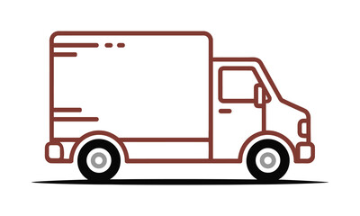 Delivery Truck Icon Vector Illustration for Transportation and Logistics Services