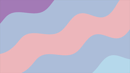 Abstract wavy pastel color background design with lavender blue and pink