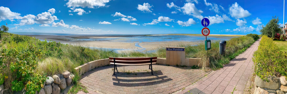 Aussicht auf das Wattenmeer in Wittd&uuml;n, Amrum