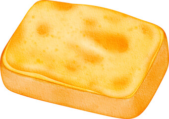 watercolor cheese toast