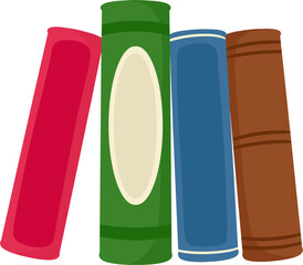 illustration stacked book