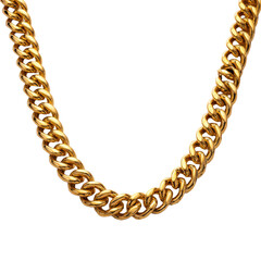 Obraz premium gold chain necklace png interlocking links png curb chain png jewelry necklace png fashion accessory png transparent background image