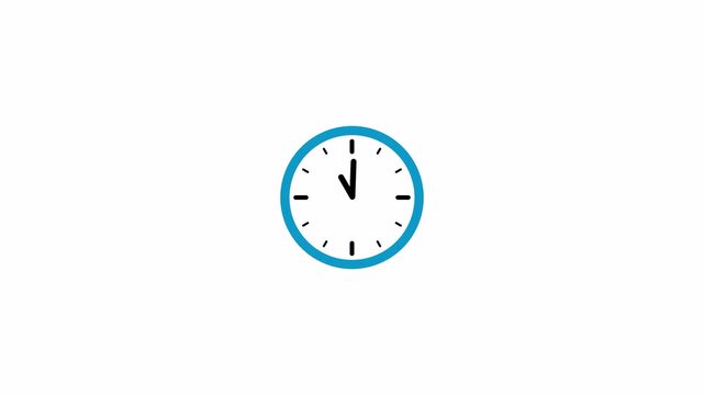 Round blue wall clock showing nine oclock on white background. Suitable for time management, scheduling, and clockthemed designs and concepts.