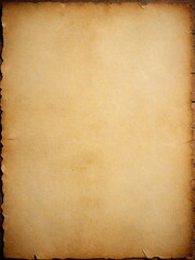 Aged parchment paper with rough edges, on a wooden surface, textured and vintage