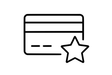 Favorite Payment Card Outline Icon
