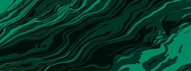 Dark Malachite Green Marble Texture Background, Abstract Swirl Stone Pattern, Luxury Mineral Wallpaper, Fluid Art Design, Green Marble Texture with Smooth Flowing Lines, Natural Stone Pattern