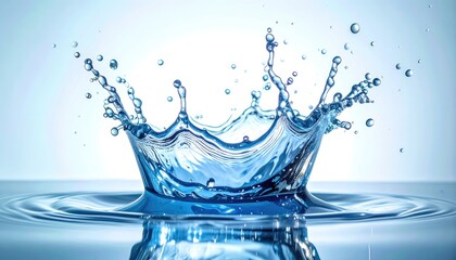 A splash of water creates a crown-like effect