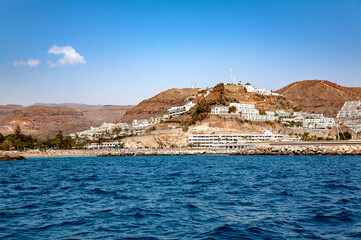 Beach Playa de Puerto Rico, Island Gran Canaria, Canary Islands, Spain, Europe.