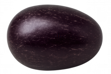 Purple abstract egg displaying a textured surface, ready for design use. Isolated on transparent background