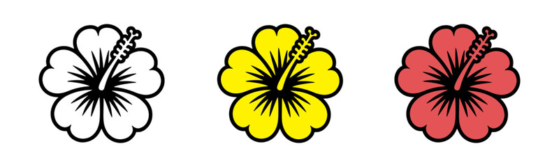 Hibiscus Flower Icons