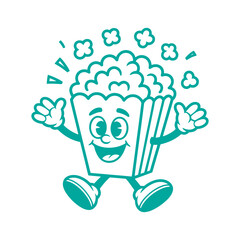 Popcorn Cartoon Character