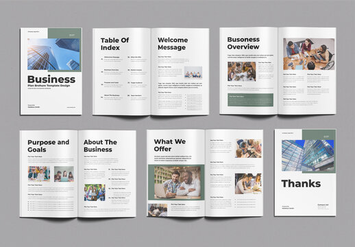 Business Plan Brochure Template Design