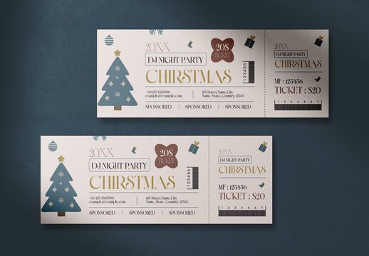 Christmas Event Ticket Layout