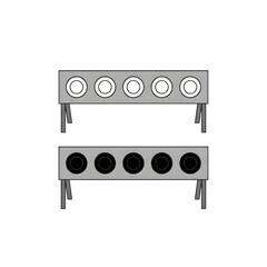 Obraz premium Biathlon Target Icon Set 